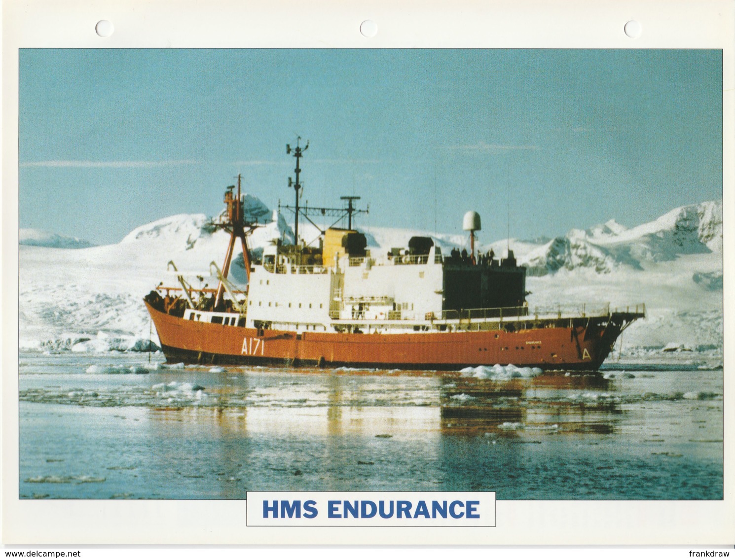Picture Suitable For Framing - HMS  - Endurance - Ice Patrol Vessel - See Description Very Good - Unclassified