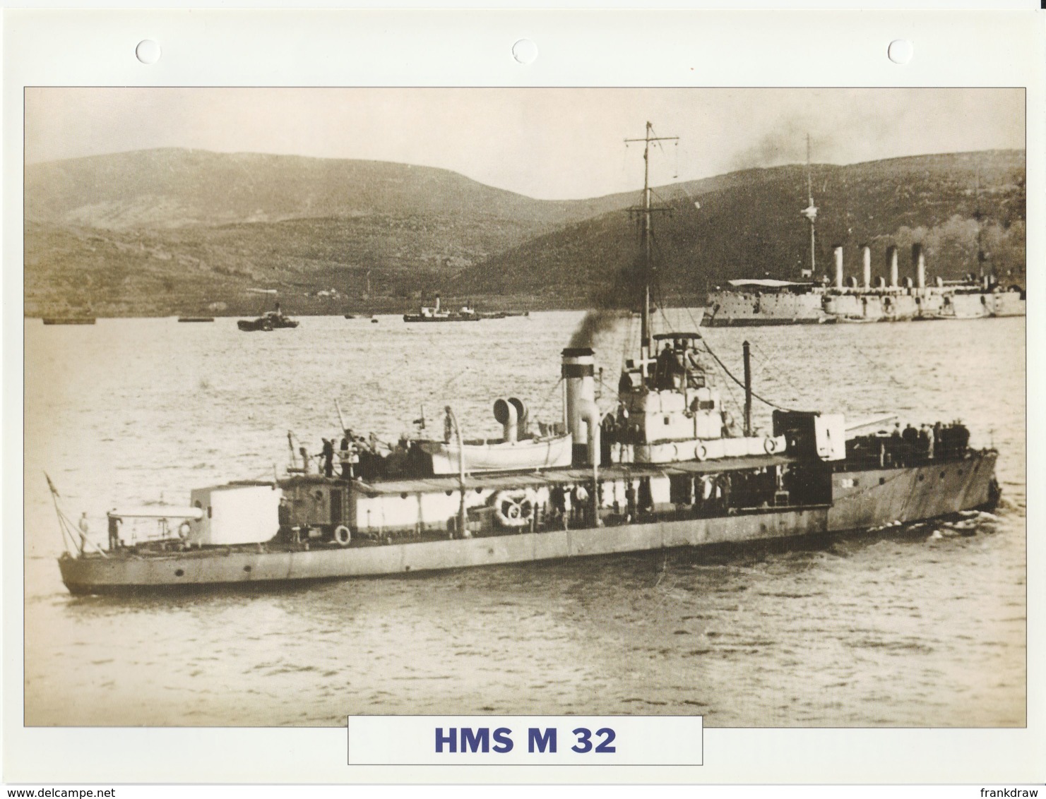 Picture Suitable For Framing - HMS  - M 32  - M29 - Class Monitor See Description Very Good - Unclassified