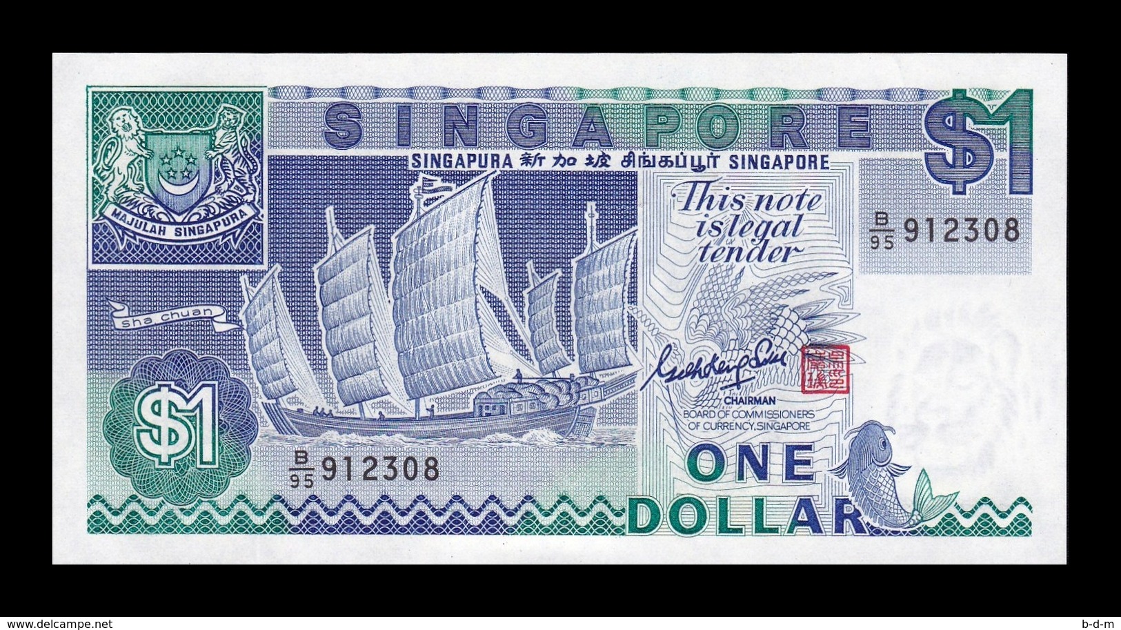 Singapur Singapore 1 Dollar 1987 Pick 18a SC UNC - Singapur