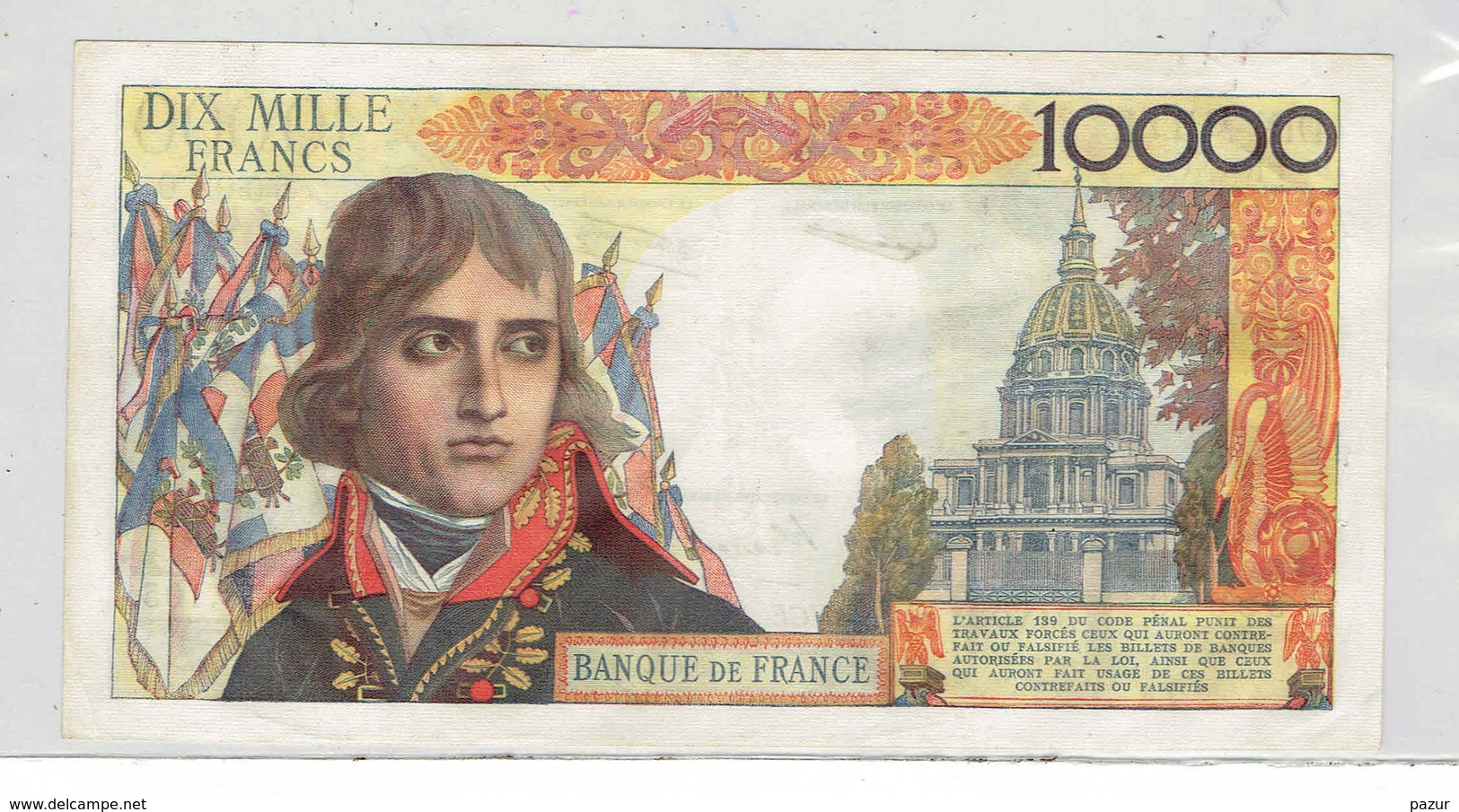 10000 F BONAPARTE - SPLENDIDE - A.6-3-1958.A. - W.105 - 10 000 F 1955-1958 ''Bonaparte''