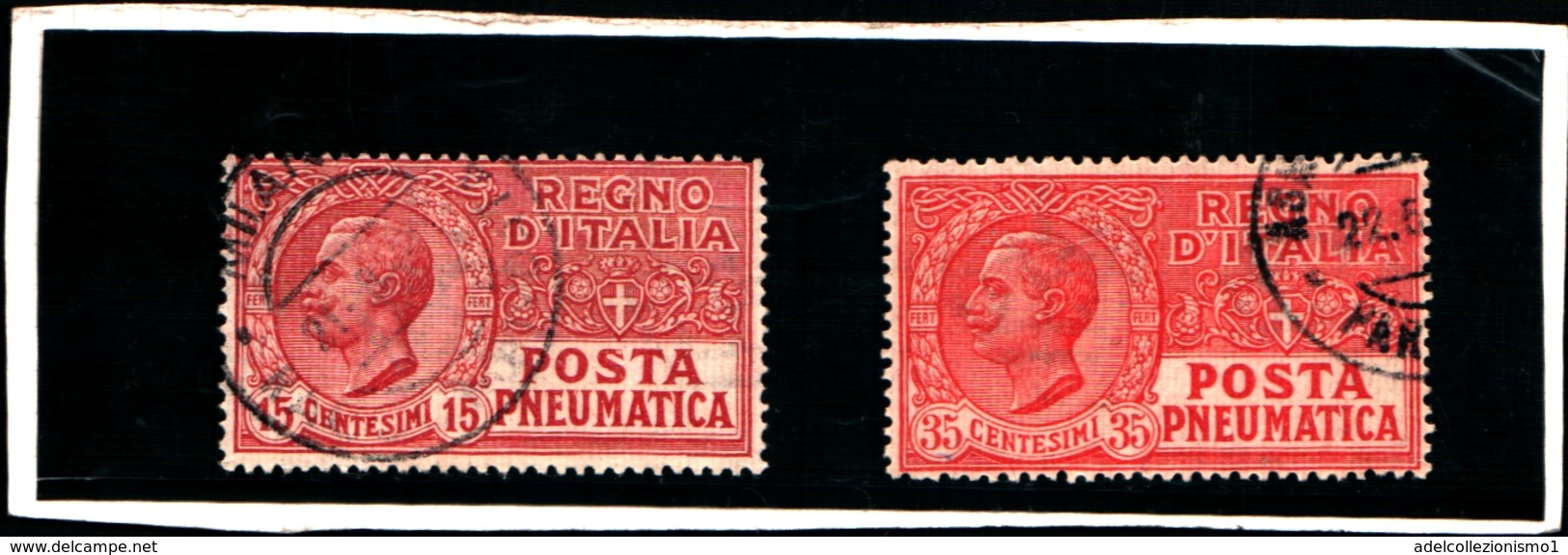 91062) ITALIA-Pneumatica Tipo Leoni - POSTA PNEUMATICA - 1927/1928-USATI - Pneumatic Mail