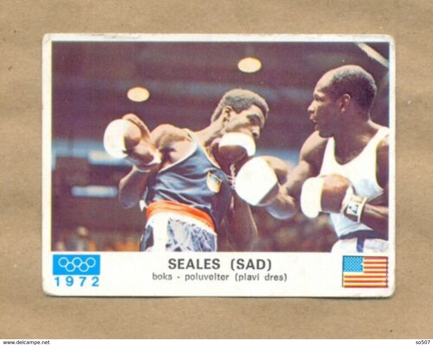 Olympic Games Munich 1972. Box Poluvelter, Seales U.S.A. -Yugoslavia, Sport Card - Habillement, Souvenirs & Autres