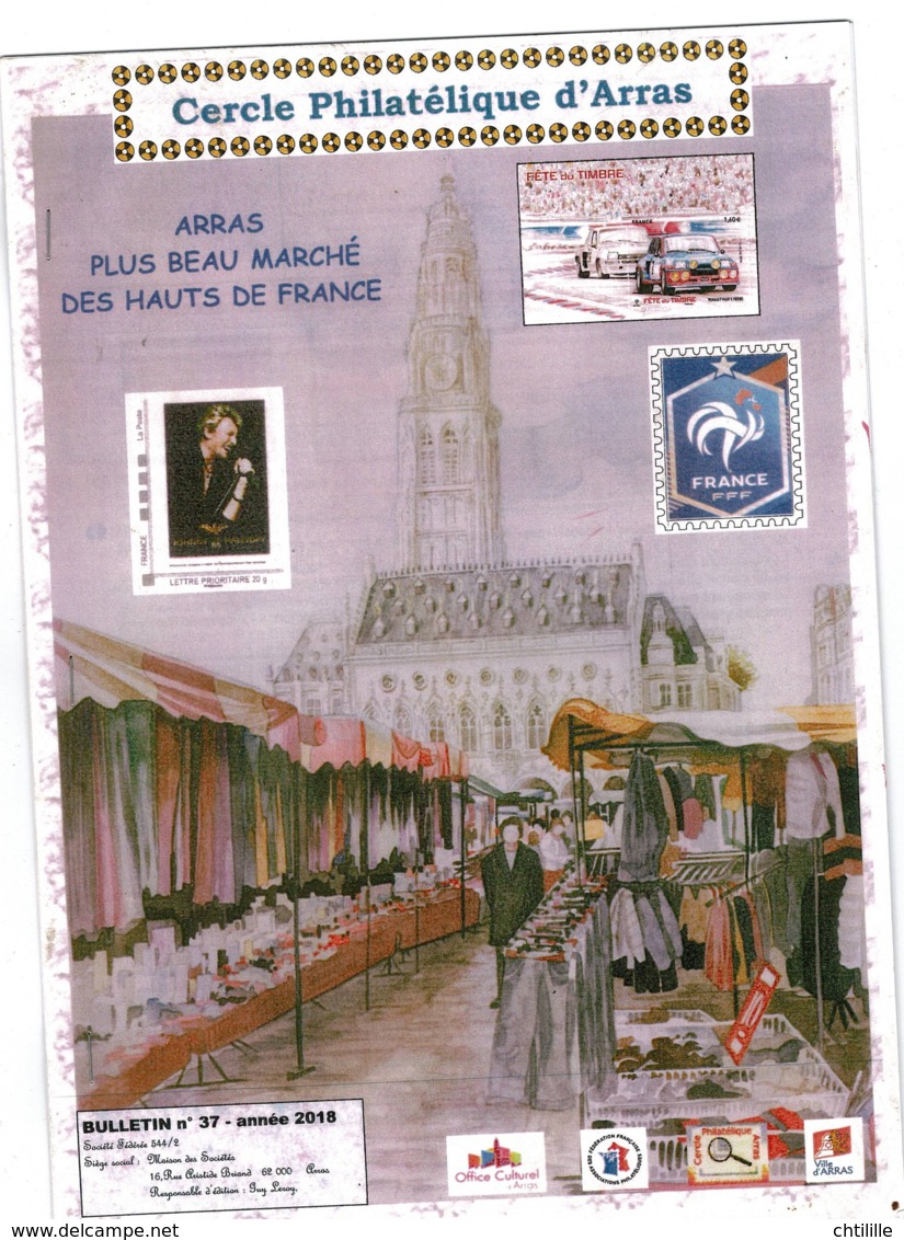 DT255F MAGAZINE JOURNAL PHILATELIQUE CERCLE ARRAS 2018 - Autres & Non Classés