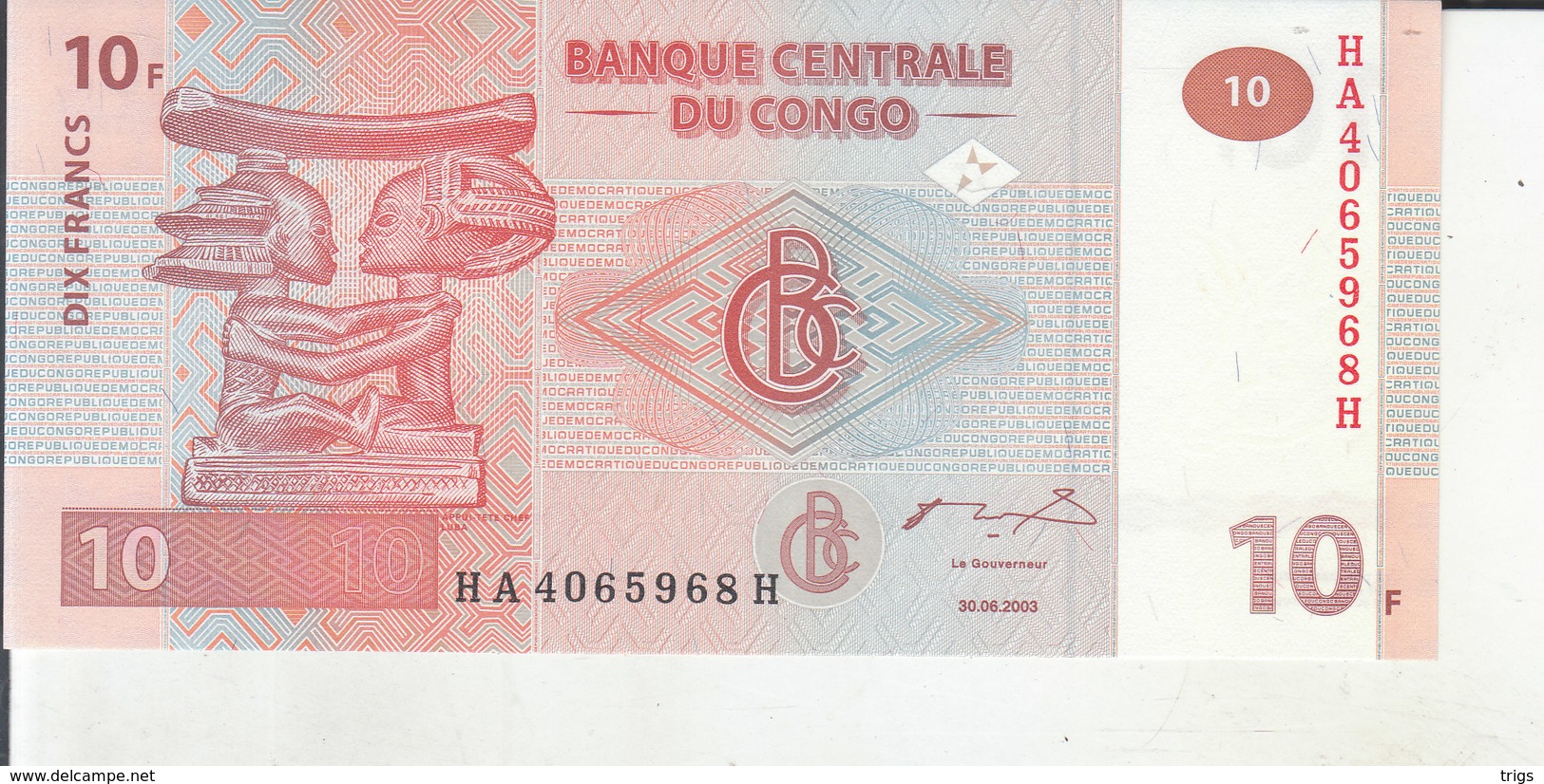 Congo - 10 Francs - Demokratische Republik Kongo & Zaire