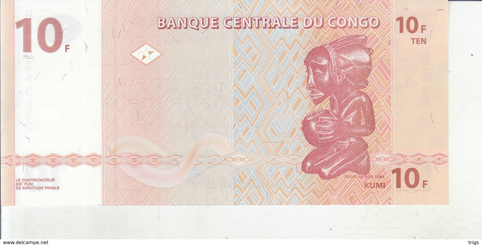 Congo - 10 Francs - Repubblica Democratica Del Congo & Zaire