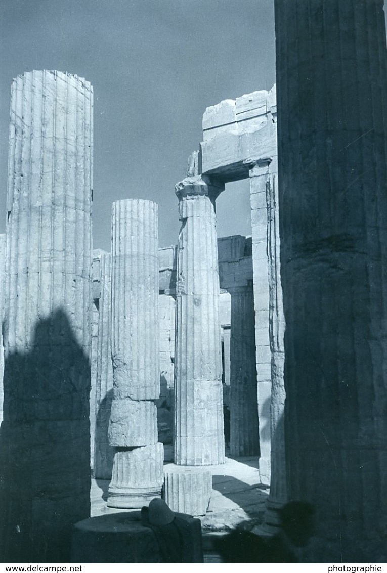 Tunisie Carthage Etude Architecture Colonnes Ancienne Photo Leon Lemaire 1935 - Afrique