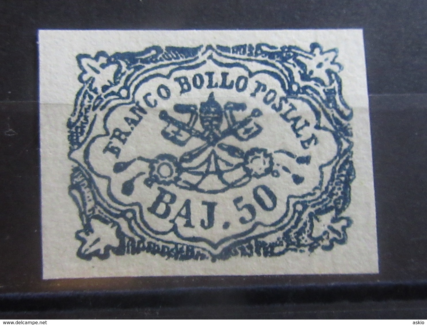 ITALY Italian States Italia Stati 1852 ROMAN PAPAL 50b Stamp Mint MH - VF - RefD54e10213 - Stato Pontificio