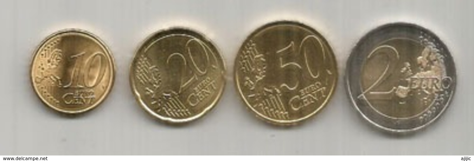 Andorra Euro Coins. (4),  2 Euro +  50 Cents + 20 Cents + 10 Cents,   Perfect, Brand New, Year 2017 - Andorra