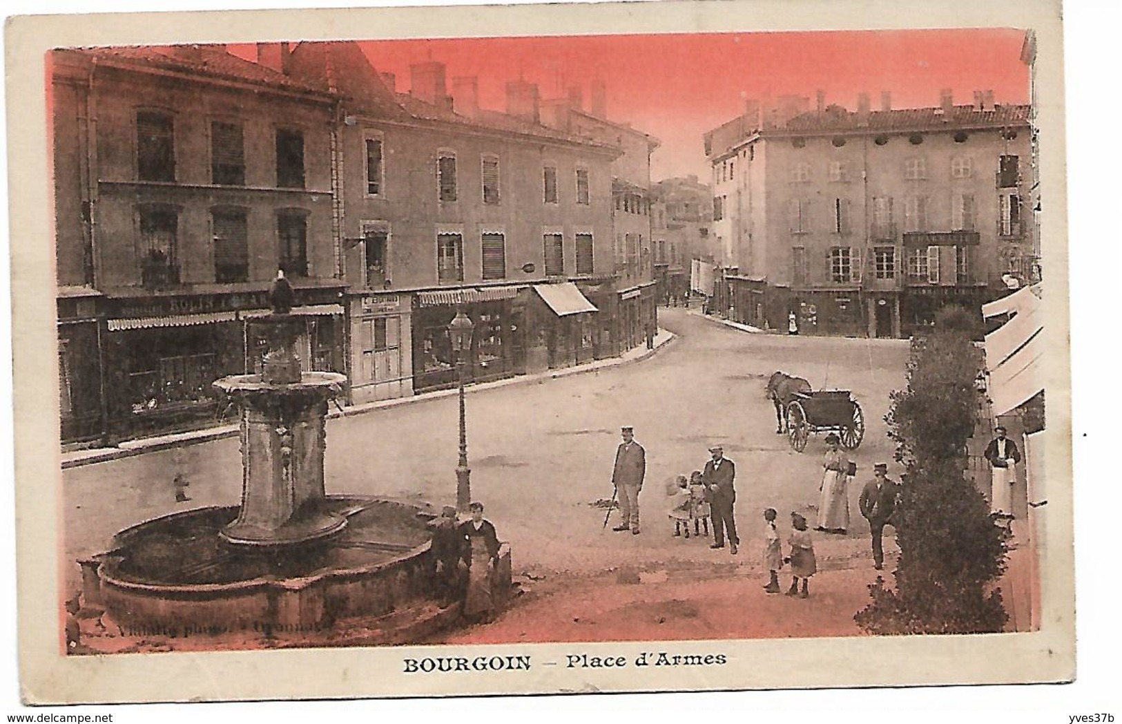 BOURGOIN - Place D'Armes (colorisée) - Bourgoin