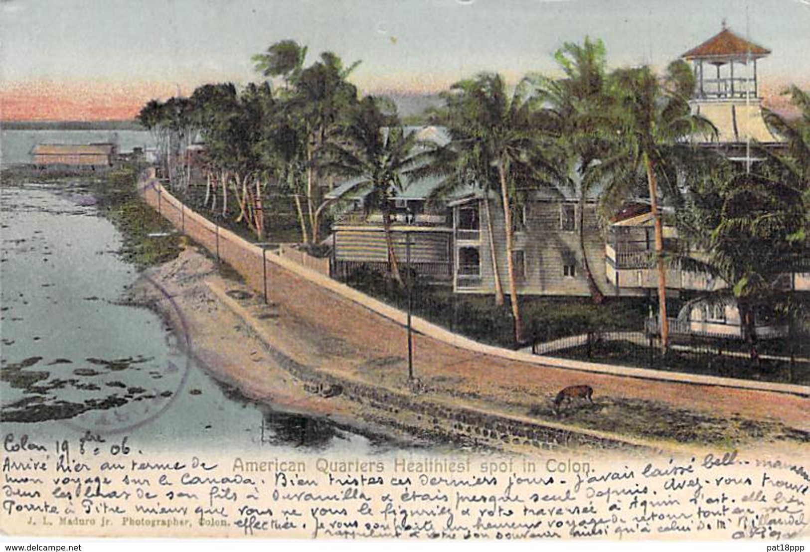 PANAMA - American Quarters Healthiest Spot In Colon - CPA Colorisée 1906 - Amérique Centrale América Central - Panama