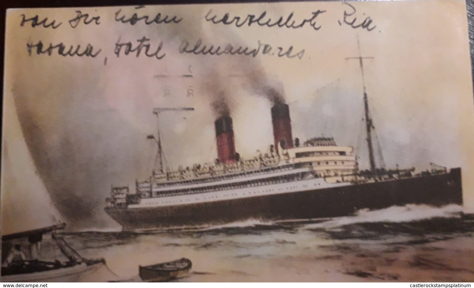 O) OLD SHIP - TRANSATLANTIC MAIL STEAM VESSEL VALBANERA, POSTAL STATIONERY, XF - Other & Unclassified