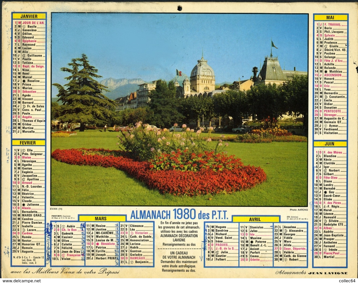 Almanach Des PTT 1980 - Paris - Bobigny - Créteil - Nanterre - Grand Format : 1971-80