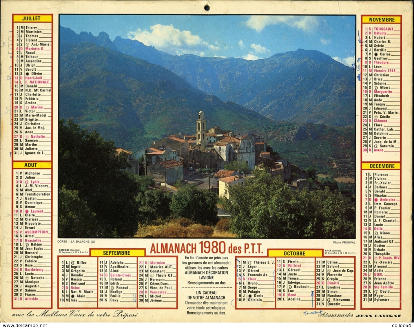 Almanach Des PTT 1980 - Paris - Bobigny - Créteil - Nanterre - Grand Format : 1971-80