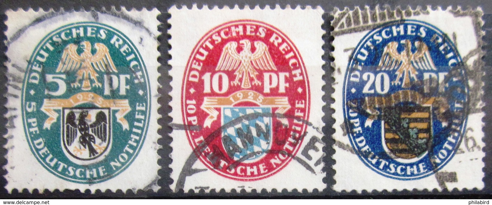 ALLEMAGNE  EMPIRE                    N° 368/370                     OBLITERE - Oblitérés