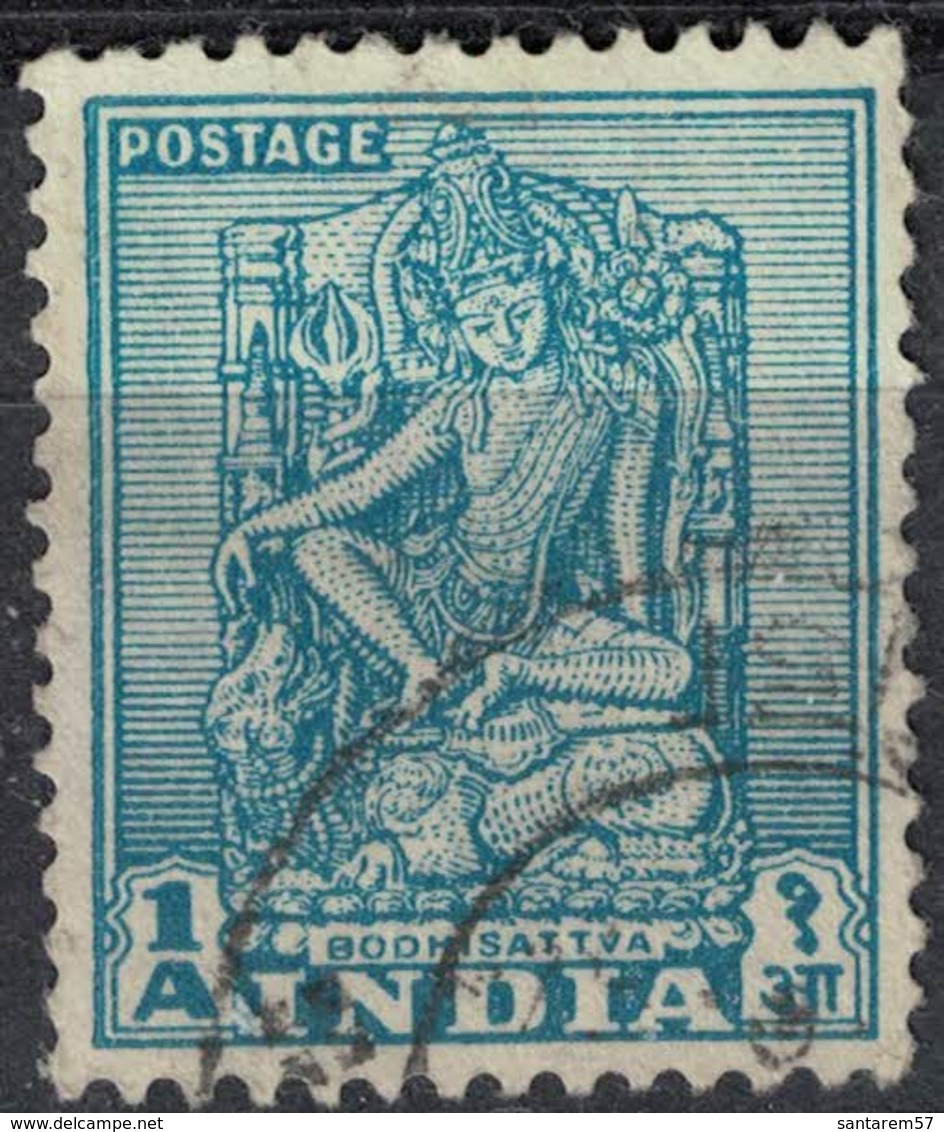 Inde 1949 Oblitéré Used Temples Et Monuments Bodhisattva SU - Used Stamps