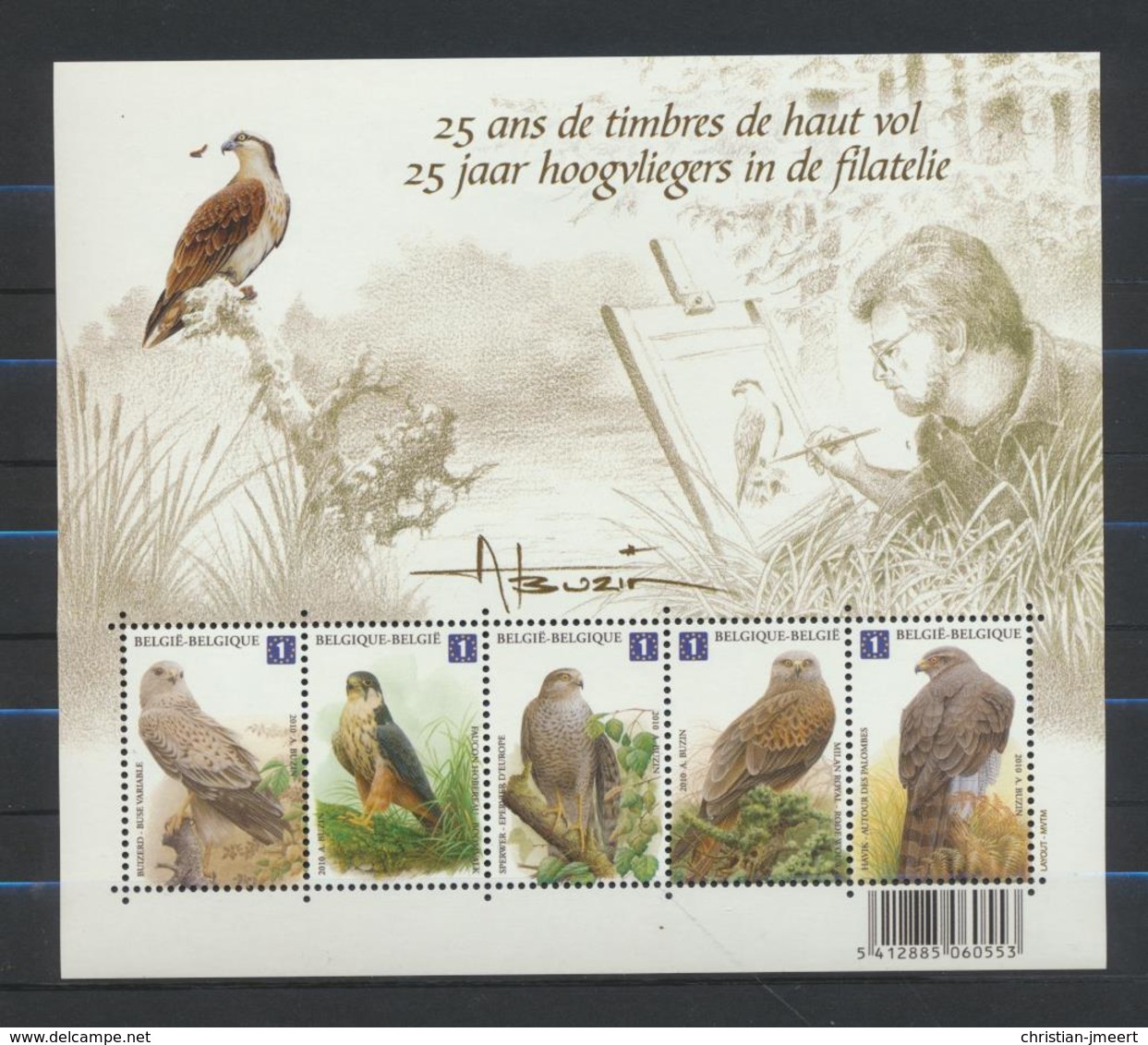 BUZIN Birds Sheet Belgium 2010 MNH XXX - 1985-.. Oiseaux (Buzin)