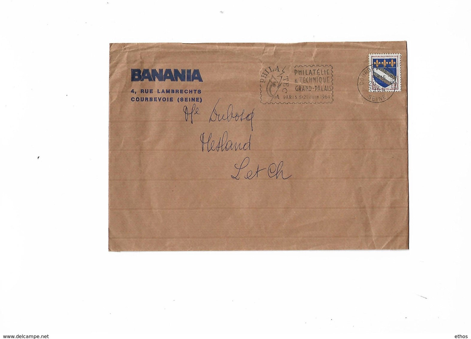 Enveloppe Marque "BANANIA". Année 1964.Voir Scan - 1961-....