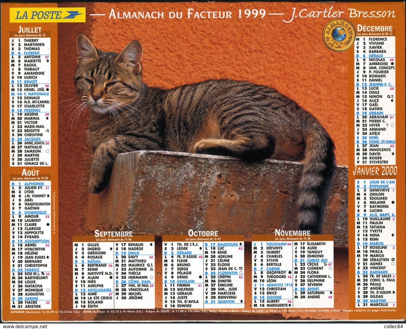 Almanach De La Poste 1999 -  Paris - Grand Format : 1991-00