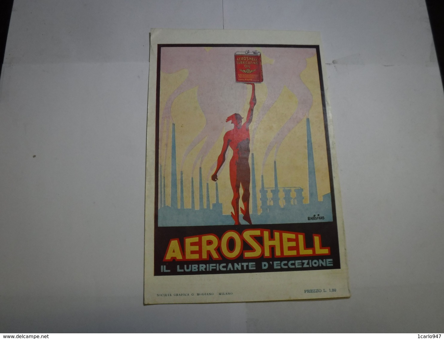 MILANO  -- AUTO --MOTO - BENZINA  - OLII --     AEROSHELL IL LUBRIFICANTE - Italia