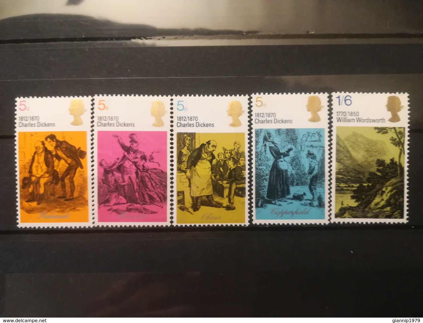 FRANCOBOLLI STAMPS GRAN BRETAGNA GREAT BRITAIN 1970 MNH** NUOVI SERIE COMPLETA COMPLETE DICKENS WORDS WORTH - Nuovi