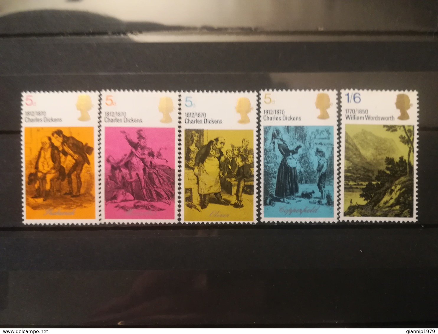 FRANCOBOLLI STAMPS GRAN BRETAGNA GREAT BRITAIN 1970 MNH** NUOVI SERIE COMPLETA COMPLETE DICKENS WORDS WORTH - Nuovi