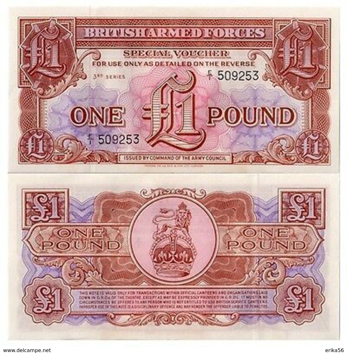 Billet British Armed Forces 1 Pound - 3 Rd Series - British Armed Forces & Special Vouchers