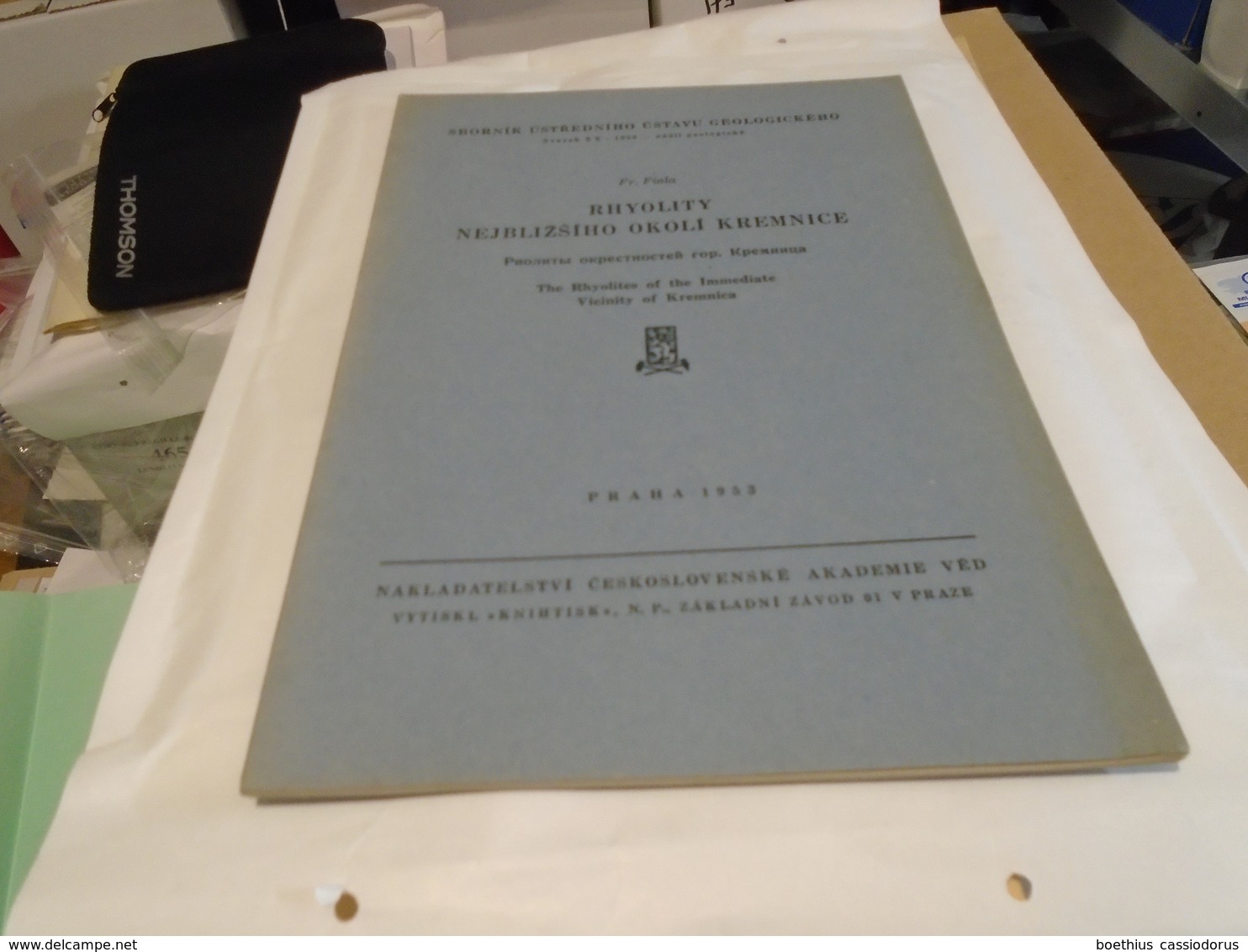 RHYOLITY NEJBLIZSIHO OKOLI KREMNICE THE RHYOLITES OF THE IMMEDIATE VICINITY OF KREMNICA 1953 - Langues Slaves