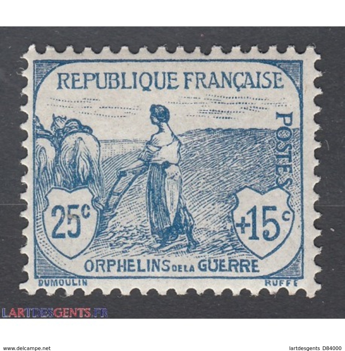TIMBRE N°151 Orphelin 1917-18 NEUF** SIGNE Calvès Côte 230 Euros - Unused Stamps
