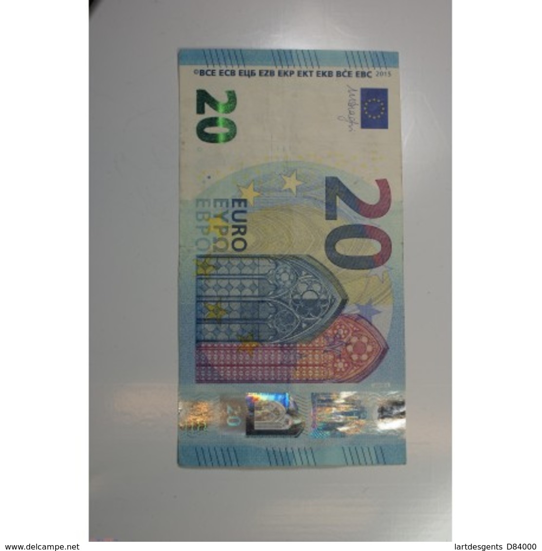 BILLET FAUTE - France 20 Euro Bande Partiellement Blanche Lettre U09FA - Francia