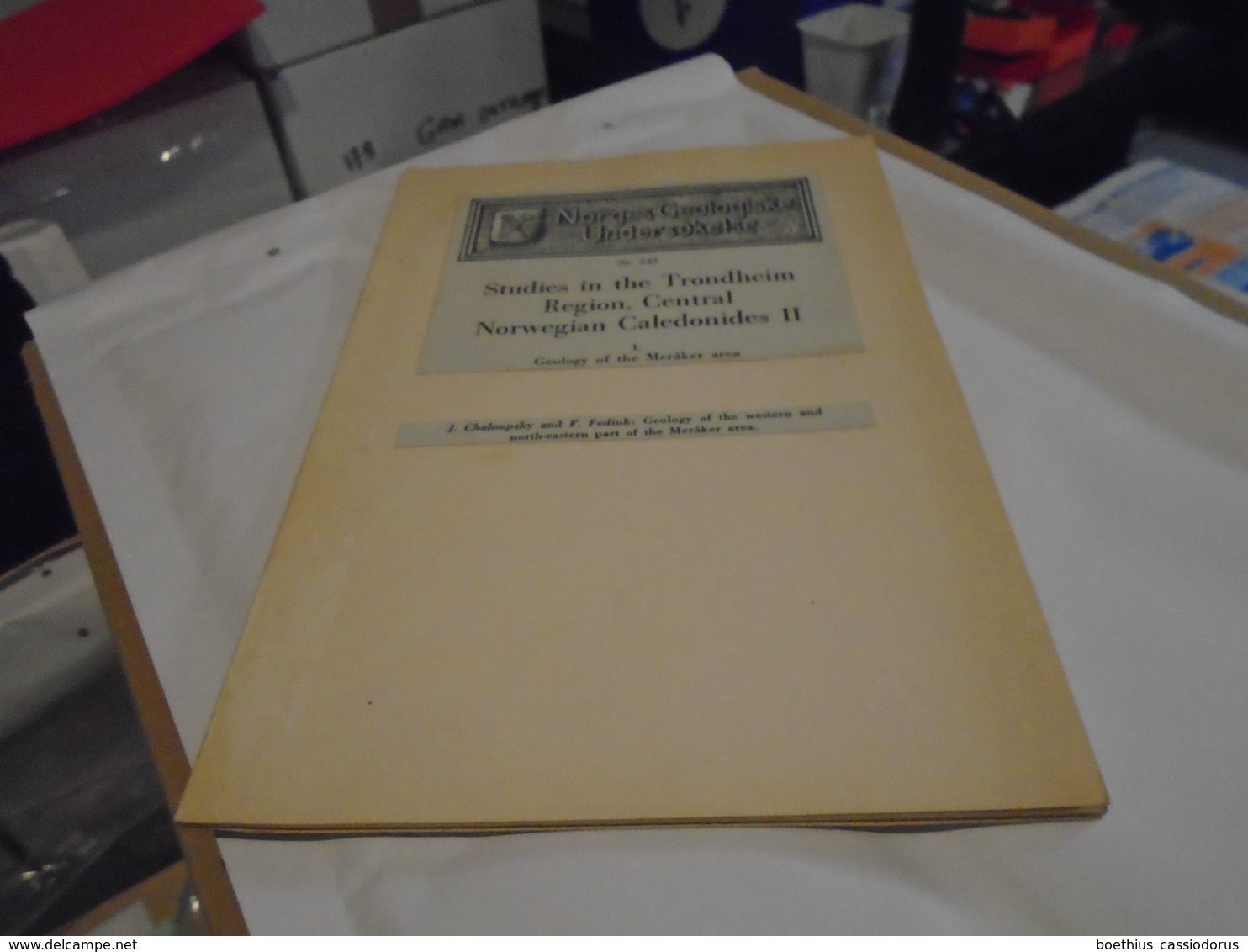 STUDIES IN THE TRONDHEIM REGION, CENTRAL NOWEGIAN CALEDONIDES II / 1 Geology Of The Meraker Area (avec 1 Carte) - Aardwetenschappen