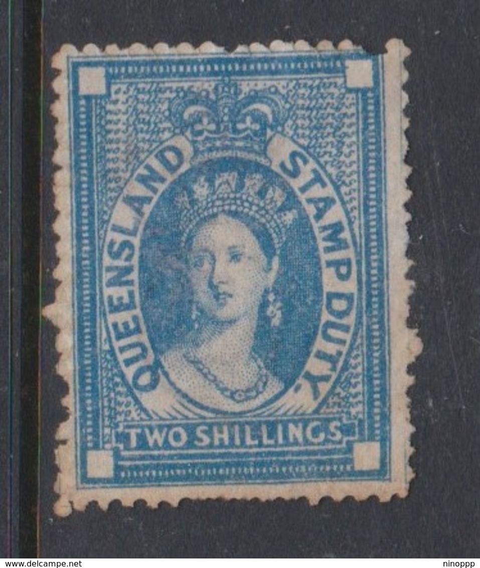 Australia-Queensland  F12 1871-72 Two Shillings Blue Mint - Mint Stamps