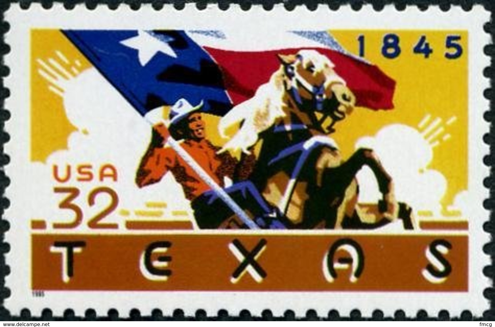 1995 32 Cents Texas, Mint Never Hinged - Unused Stamps