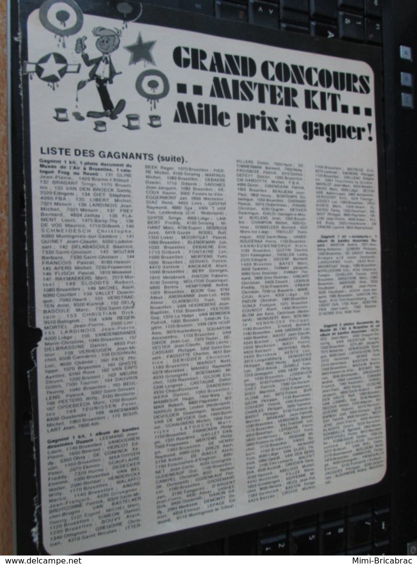 SPI2020 2 Pages Issues De SPIROU BELGE Années 70 / MISTER KIT Présente : GRAND CONCOURS MISTER KIT - France
