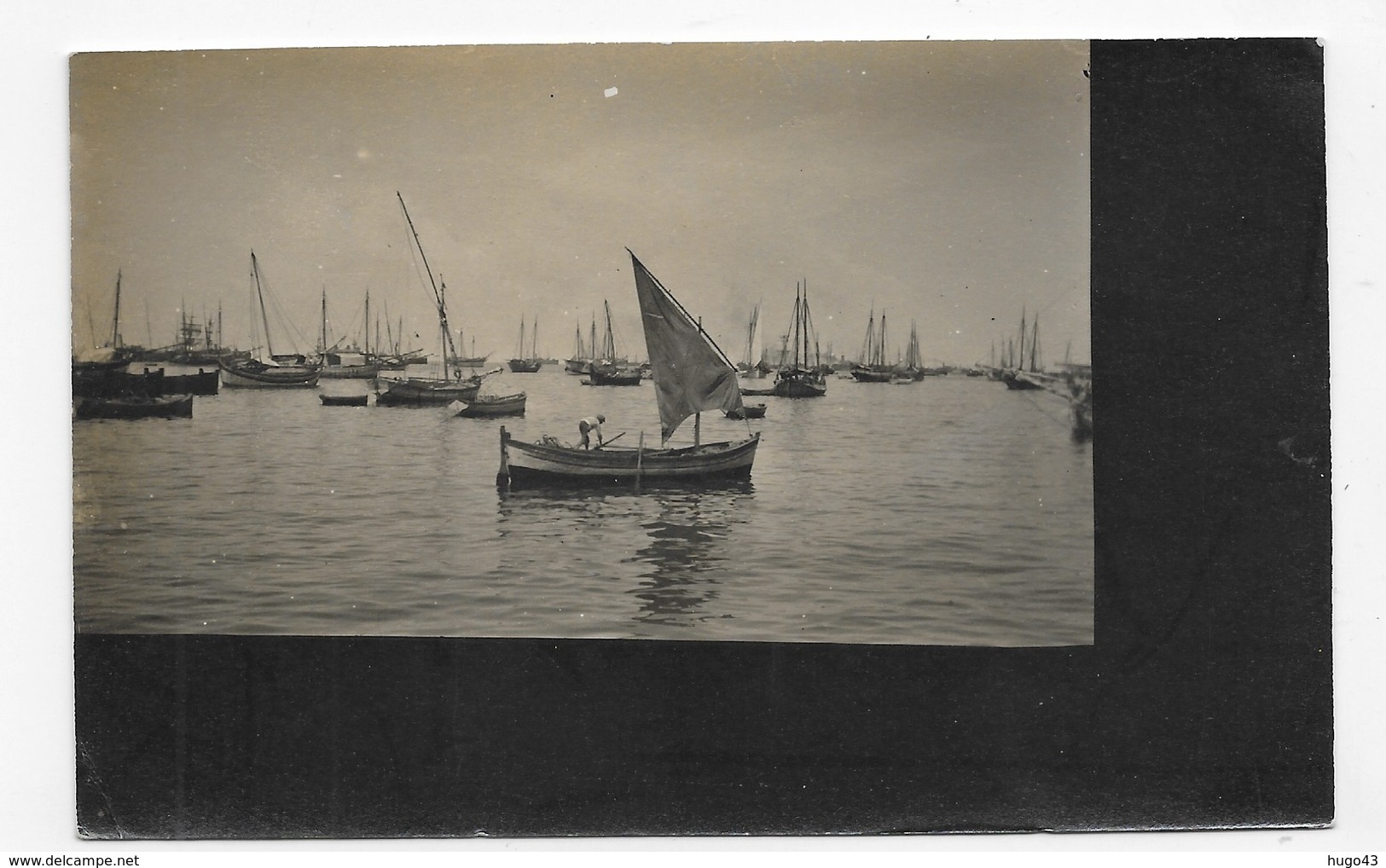 (RECTO / VERSO) CARTE PHOTO EN 1917 - BATEAU DE PECHE - CPA VOYAGEE - 75 - Photographie