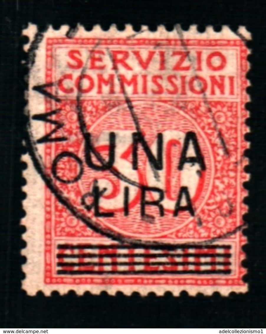 91070) ITALIA-1 L. Su 30 C.Cifra Entro Un Cerchio - Servizio Commissioni - USATO - Andere & Zonder Classificatie