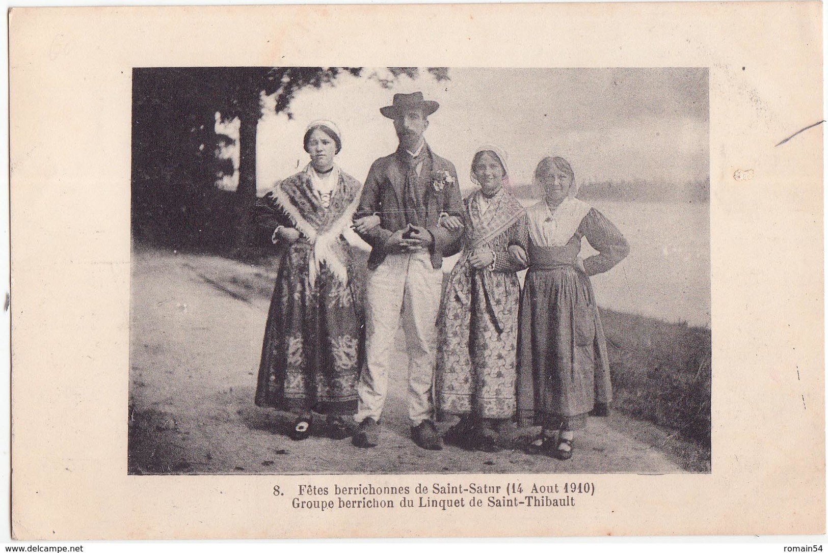 SAINT SATUR-FETES BERRICHONNES 1910-GROUPE BERRICHON DU LINQUET DE SAINT THIBAULT - Saint-Satur