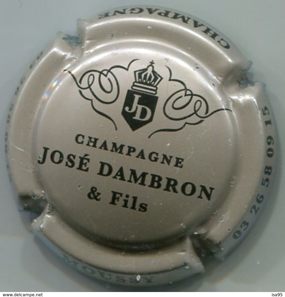 CAPSULE-CHAMPAGNE DAMBRON José N°05 Grège & Noir - Autres & Non Classés