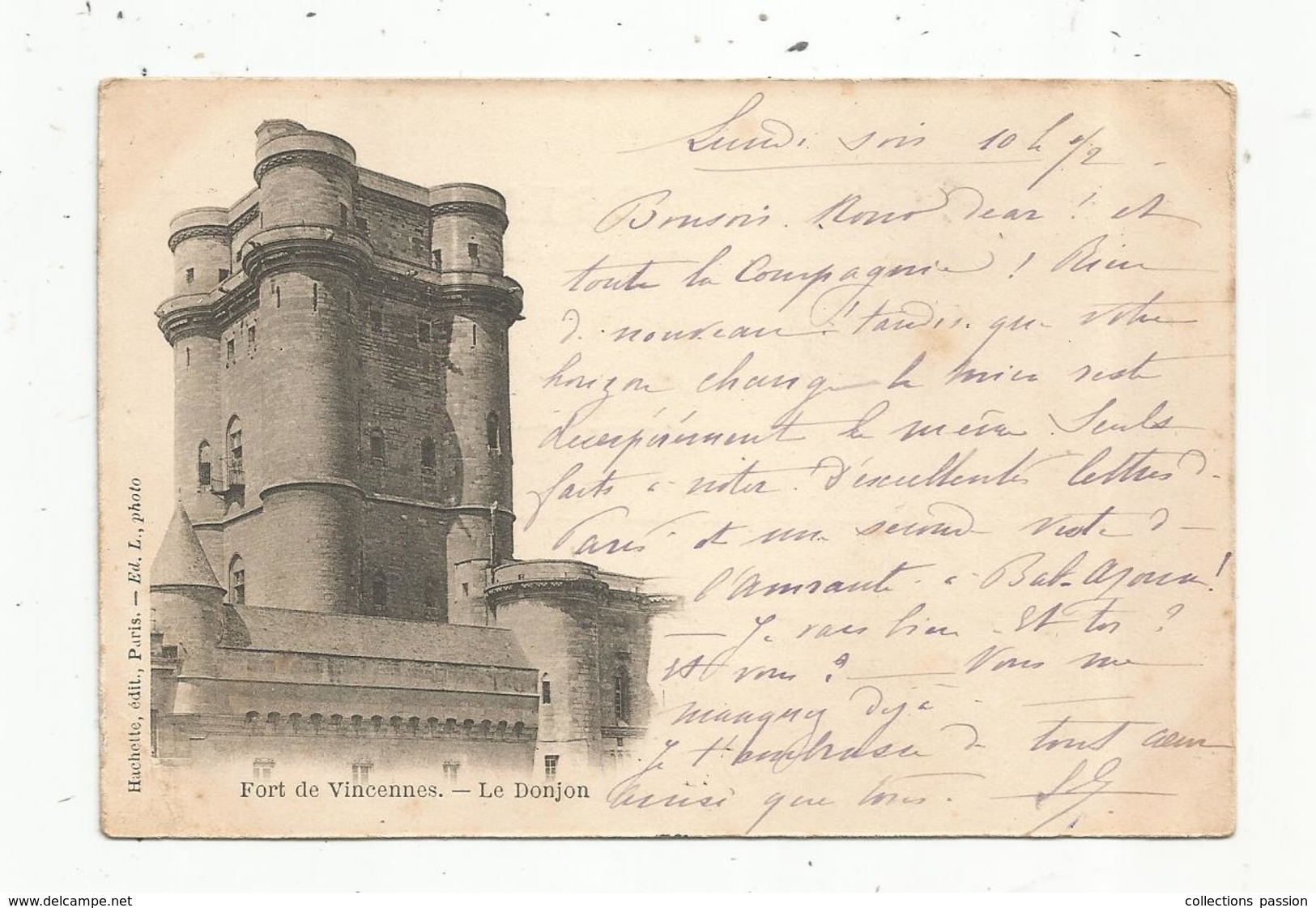 JC , ALGER BOURSE , Sur Carte Postale, CONSTANTINE ,1902 ,cp , Paris ,fort De Vincennes ,le Donjon , Dos Simple - Altri & Non Classificati