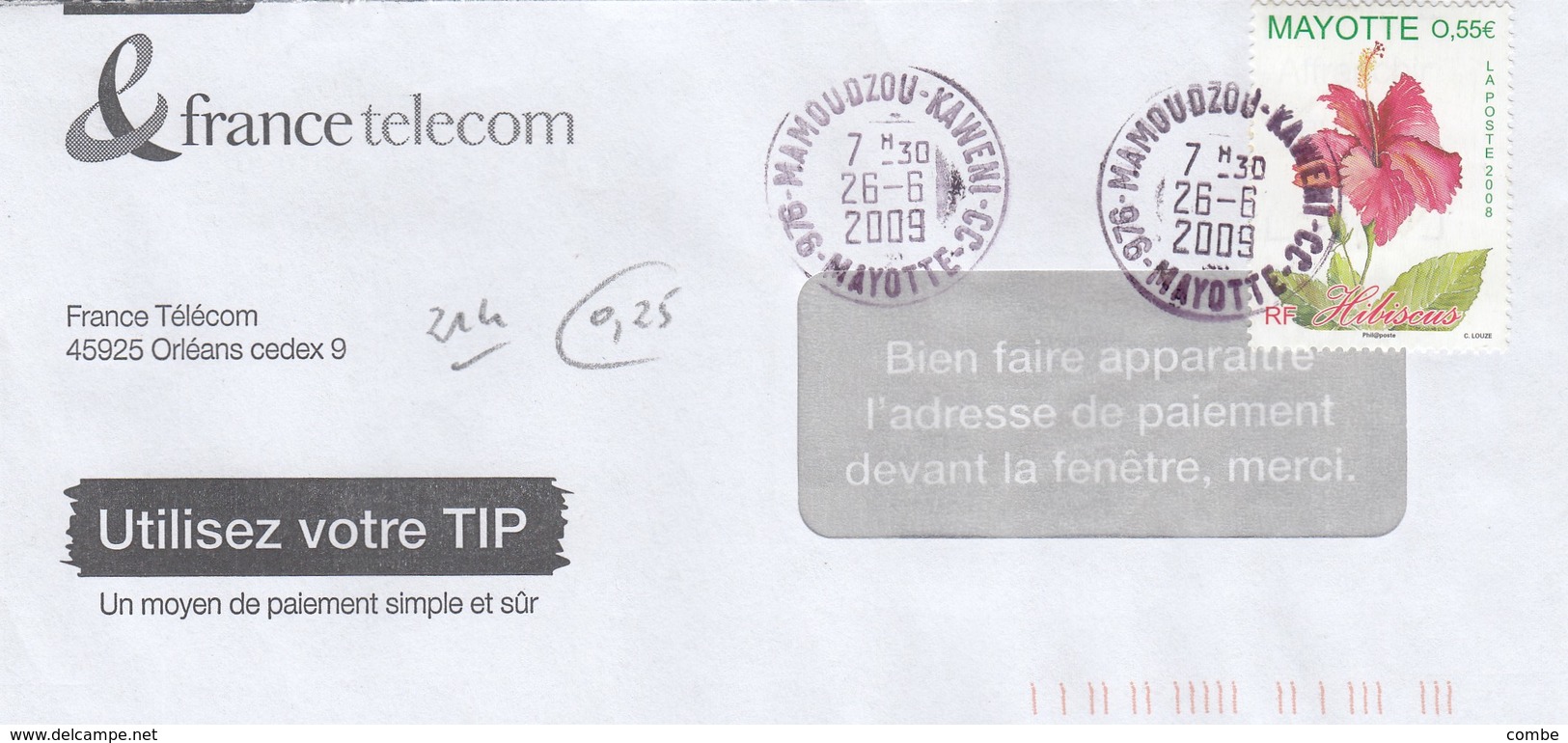 LETTRE MAYOTTE. N° 214 MAMOUDZOU - Autres & Non Classés