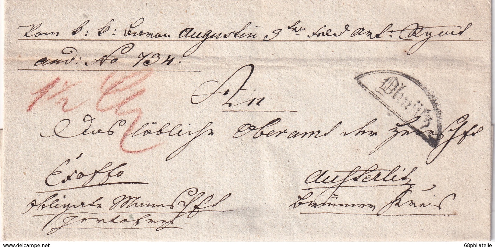 AUTRICHE 1836 LETTRE - ...-1850 Voorfilatelie