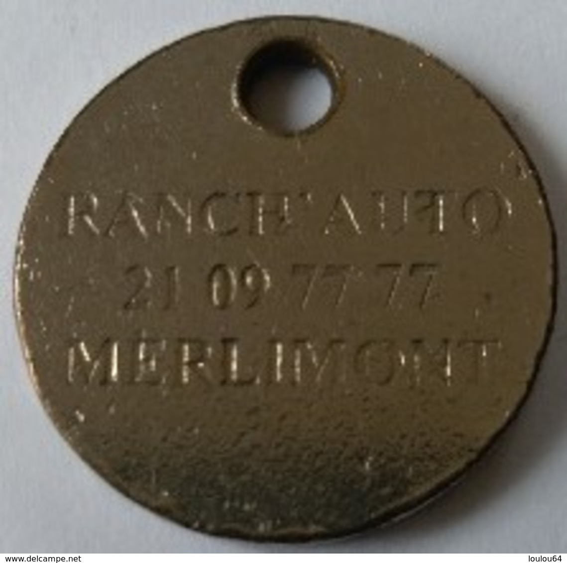 Jeton De Caddie - Automobiles - RANCH'AUTO - MERLIMONT (62) - En Métal - - Trolley Token/Shopping Trolley Chip