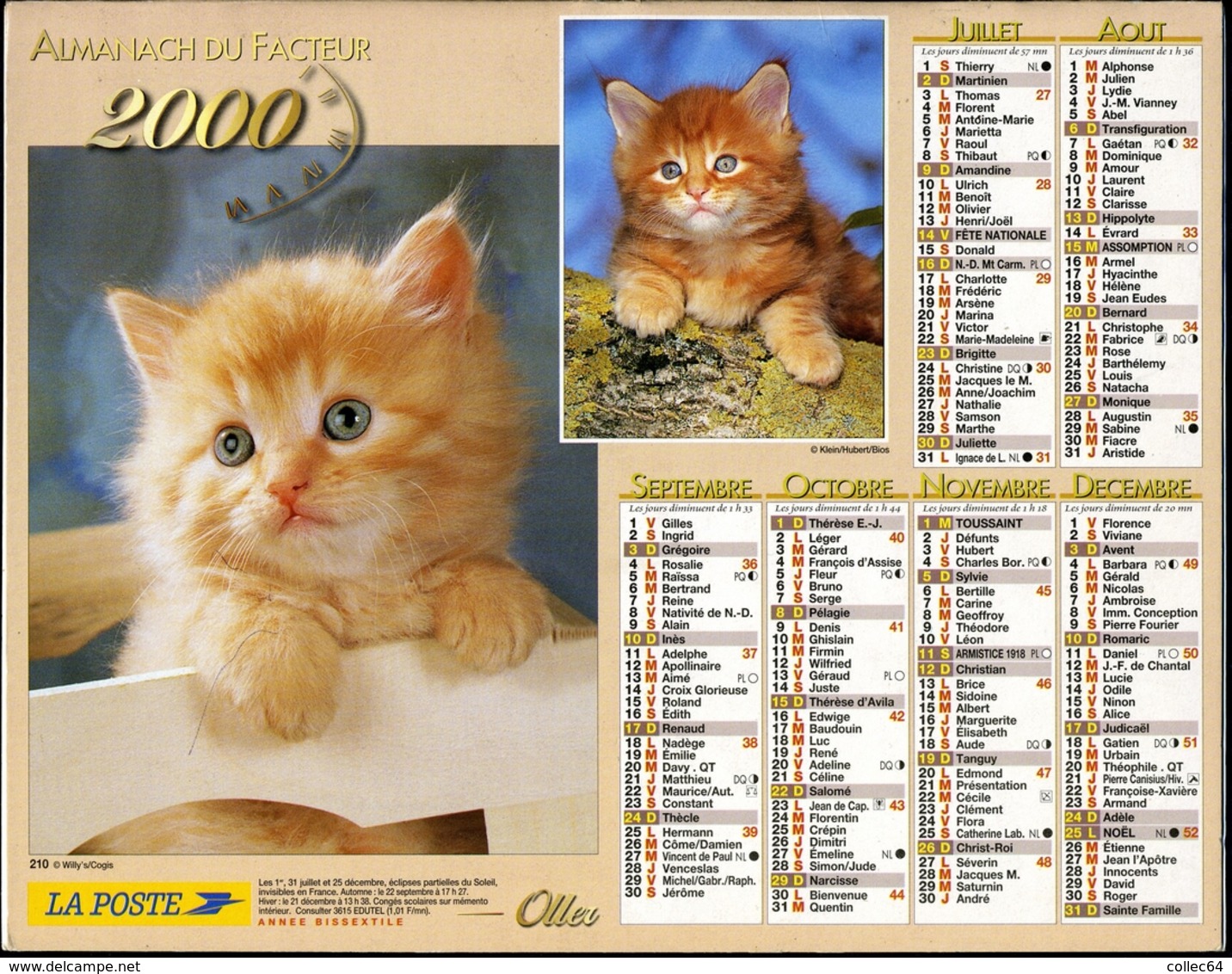 Almanach De La Poste 2000 - Paris - Val De Marne - Grand Format : 1991-00