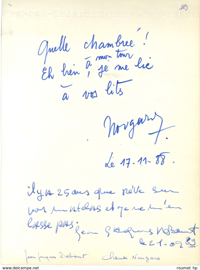 NOUGARO Claude (1929-2004), Auteur, Compositeur Et Interprète. - Otros & Sin Clasificación