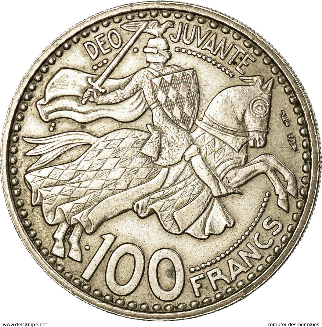 Monnaie, Monaco, Rainier III, 100 Francs, Cent, 1950, TTB, Copper-nickel - 1949-1956 Franchi Antichi