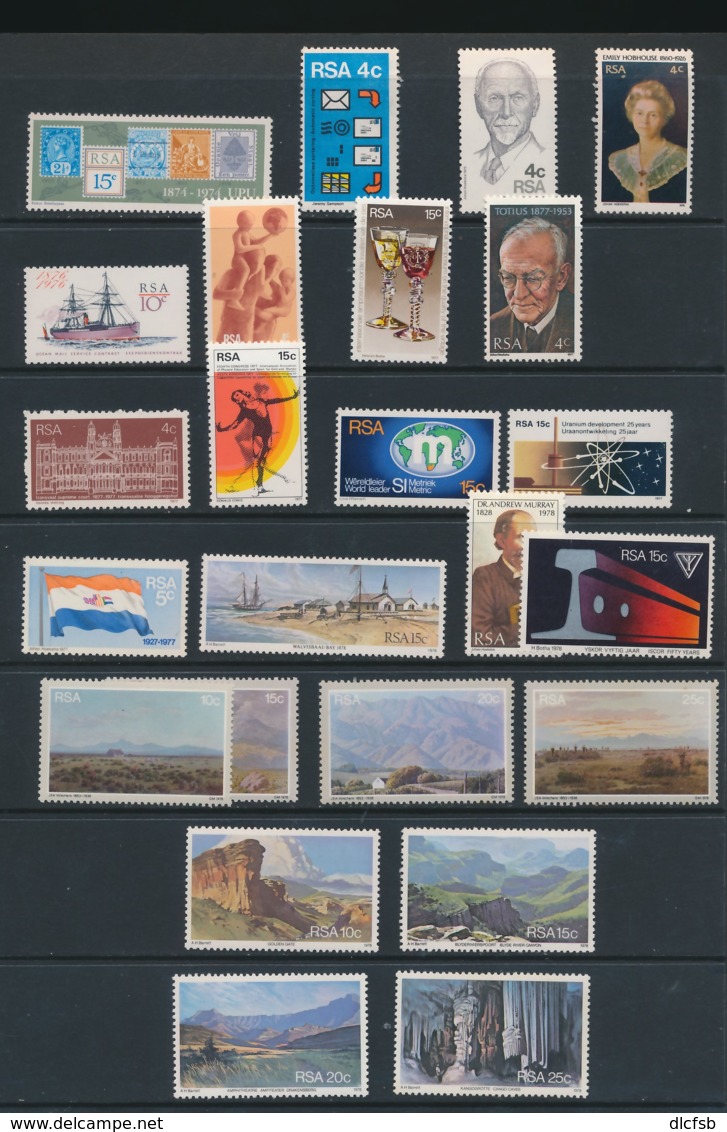 SOUTH AFRICA, 1975-78 17 Sets Unmounted Mint (MNH)(one Stamp MM) - Neufs