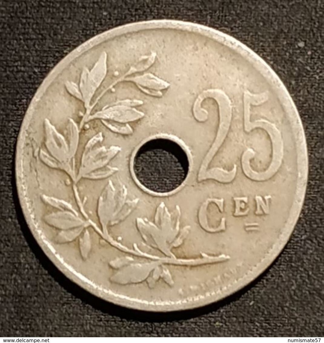 BELGIQUE - 25 CENTIMES 1908 - Légende NL - Léopold II - Type Michaux - KM 63 - 25 Cents