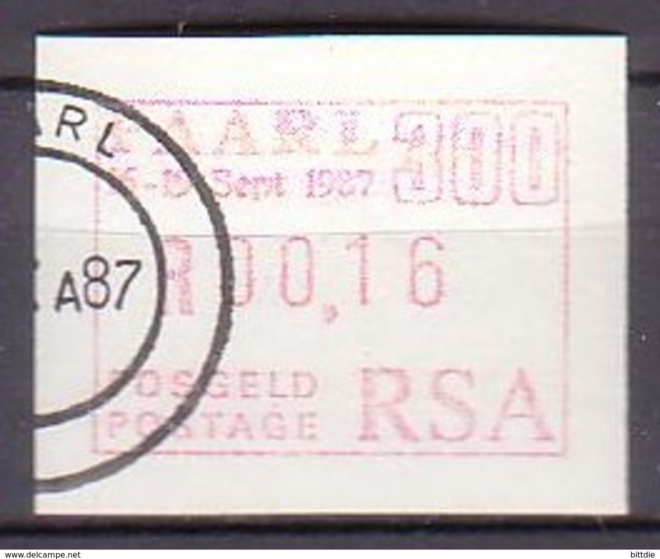 RSA , ATM 4 , O  (L 1028) - Automatenmarken (Frama)