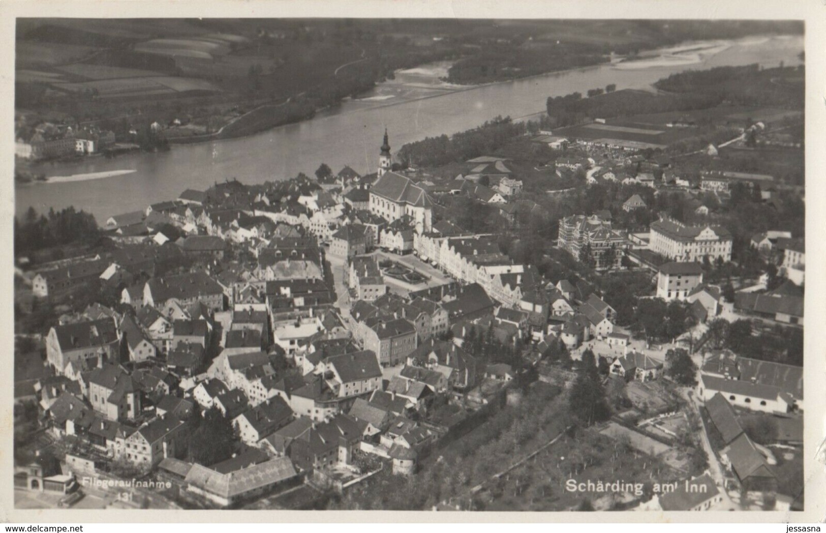 AK - OÖ - SCHÄRDING Am Inn - Fliegeraufnahme 1939 - Schärding