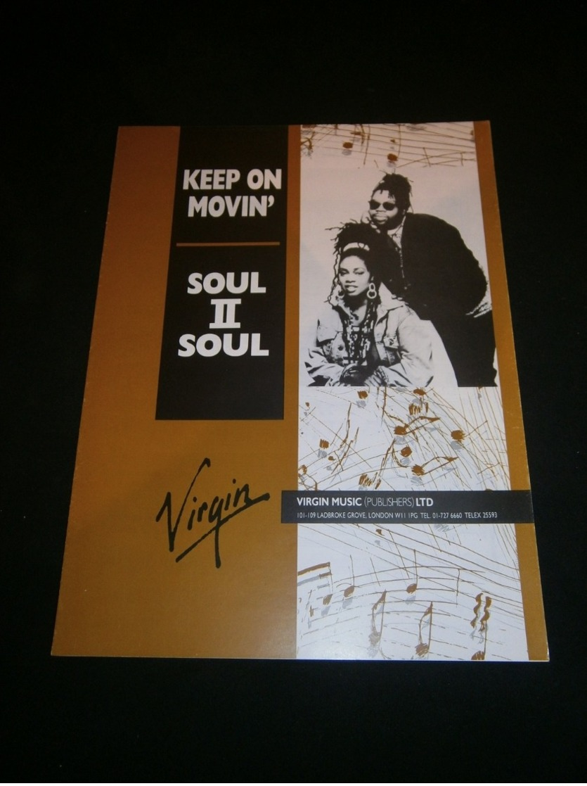 SHEET MUSIC  Soul II Soul / Keep On Movin' - Sonstige & Ohne Zuordnung