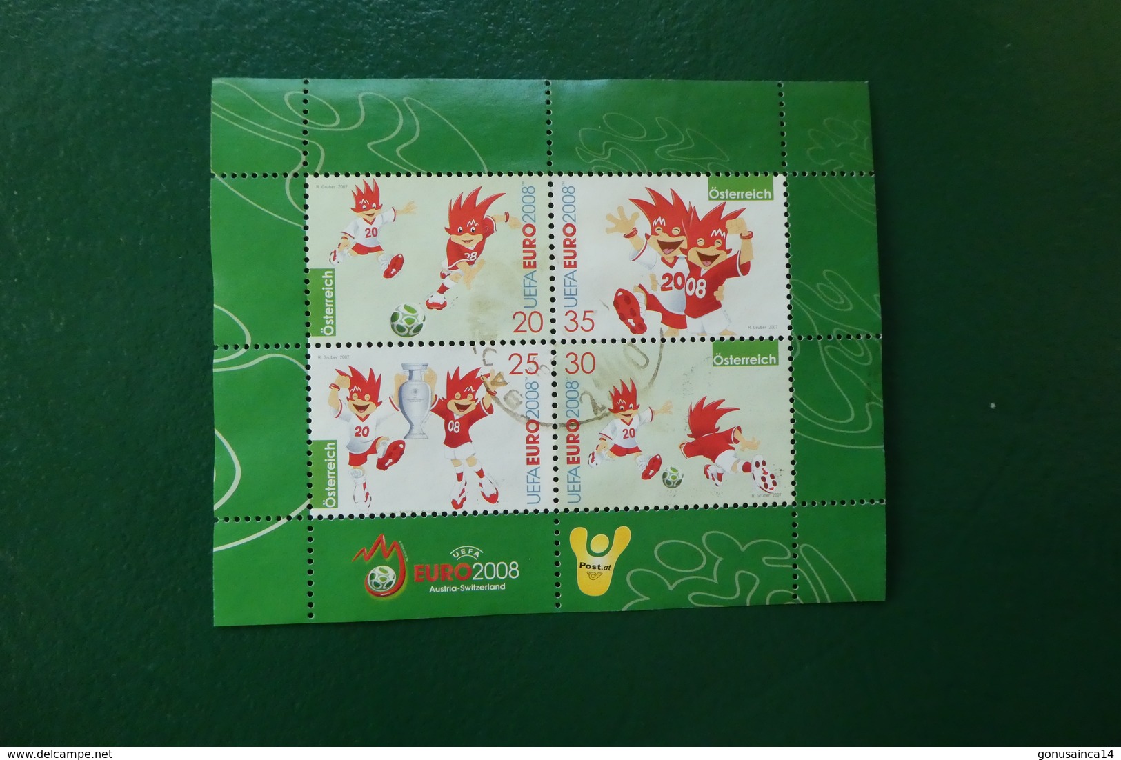 4 TIMBRES FEUILLET  UEFA EURO 2008 - Altri & Non Classificati